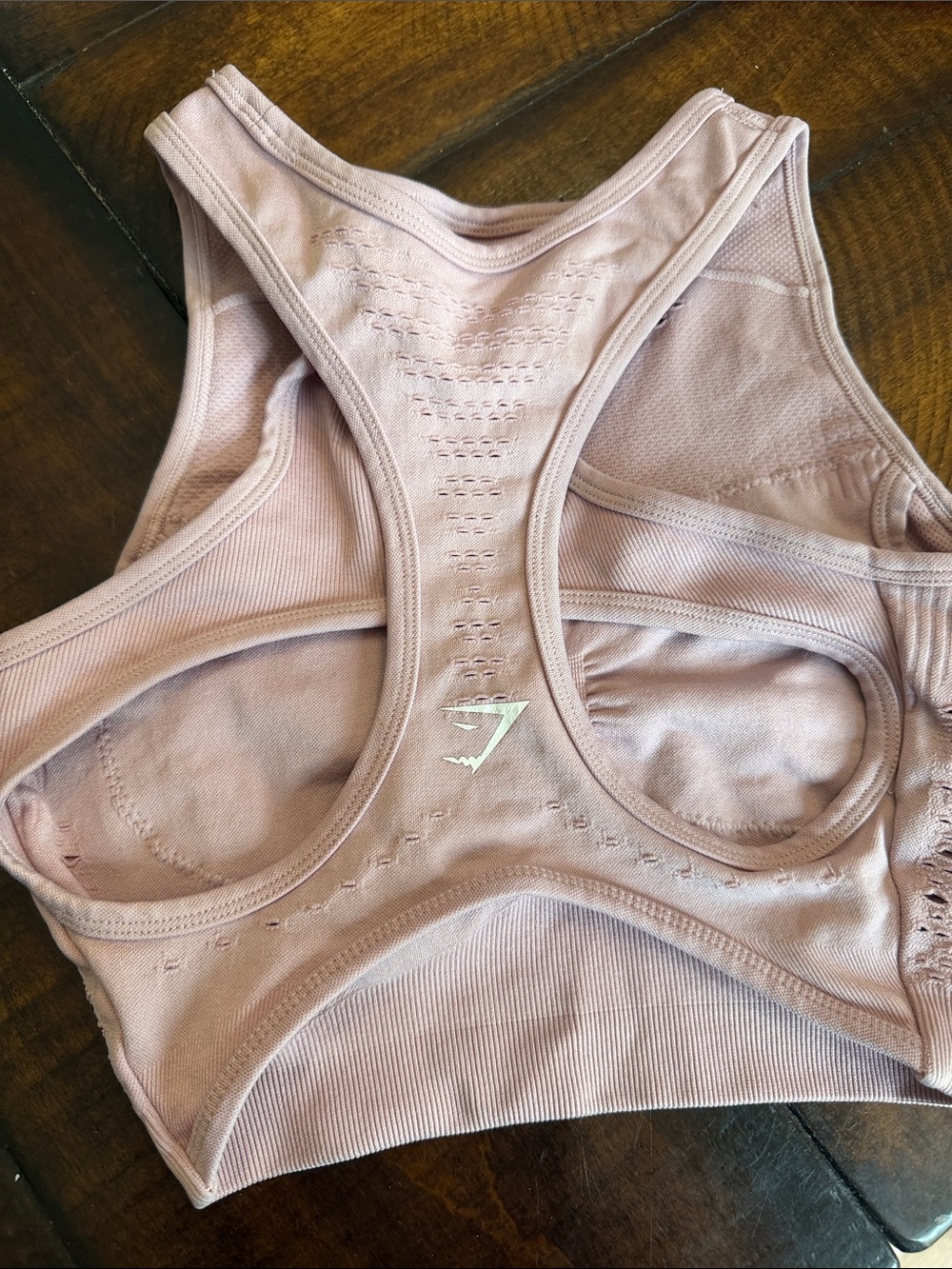 Gym-Ready Seamless Racerback Sports Bra - Blush Pink